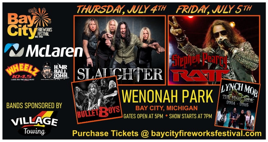 The Bay City Fireworks Festival presents Stephen Pearcy of Ratt wsg ...